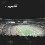 Stock photograph of a full football stadium with a match in progress. It is not a photograph of the MTN8 final, of Orlando Pirates or of Mamelodi Sundowns.